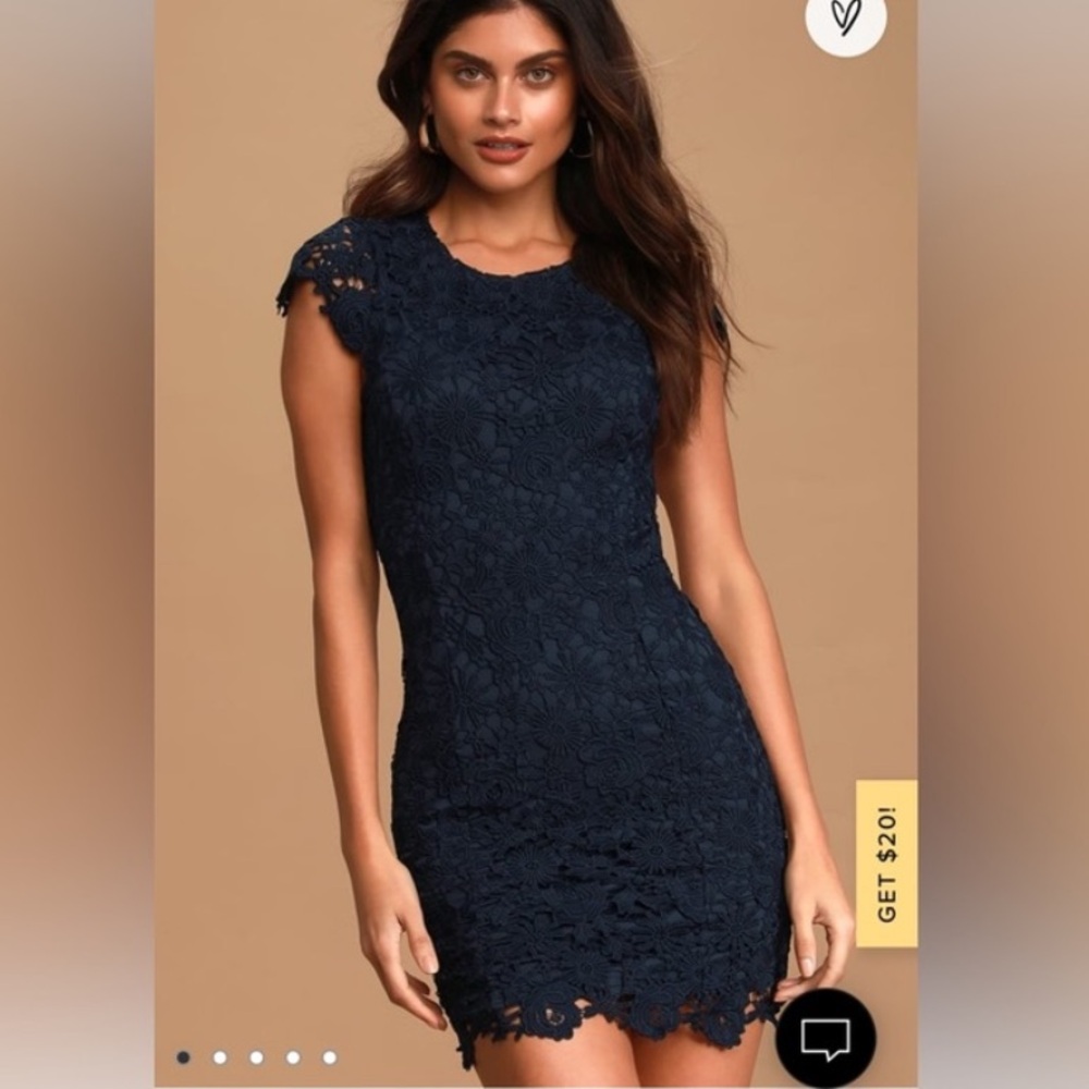 Lulu navy dress never worn